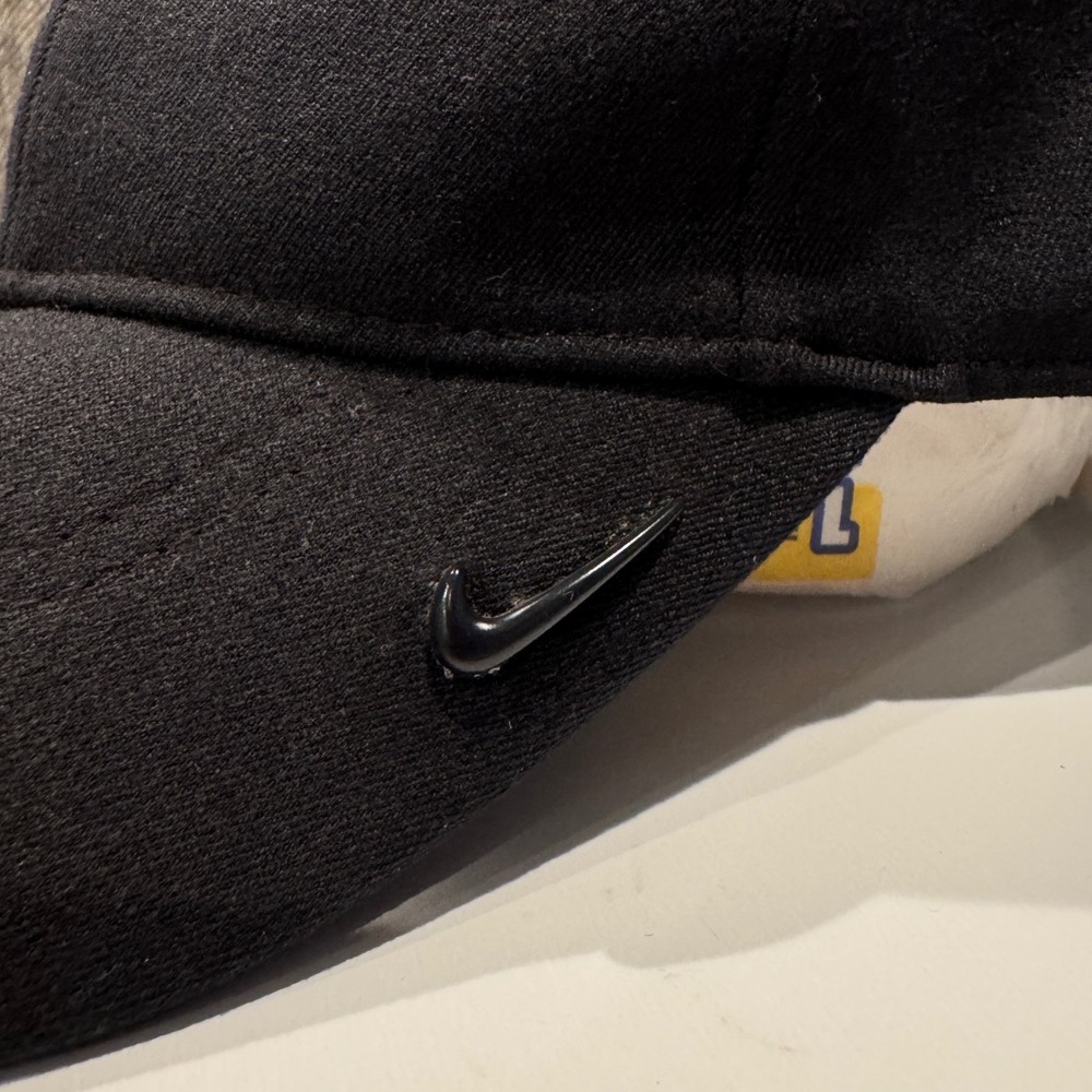 Nike Legacy 91 Hat Black Dri-Fit Metal Swoosh Logo Dad Cap Strapback - Picture 2 of 10